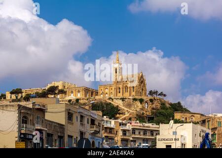 Lourdes Chapel on the hill in Gozo, Malta Stock Photo