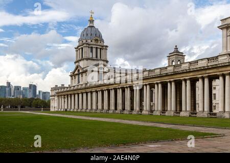 London  - September 06 2019: The old Royal Naval College is the architectural centerpiece of Maritime Greenwich, London September 06,  2019 Stock Photo