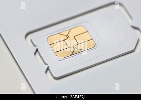 modern new smartphone sim card Stock Photo