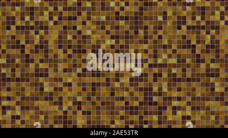 Background texture of yellow rectangular shaped tiles on a toilet wall. Stock Photo