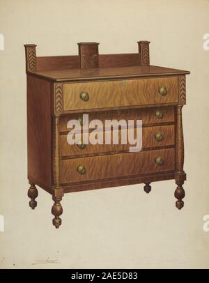 Chest of Drawers; circa 1939 date Frank Wenger, Chest of Drawers, c 1939 Stock Photo