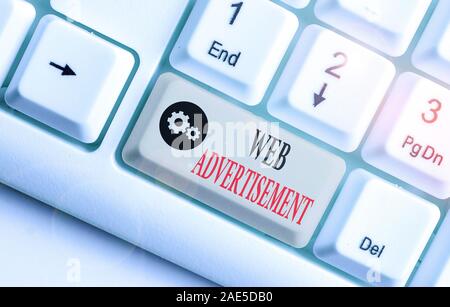 Handwriting text Web Advertisement. Conceptual photo marketing strategy that involves the use of the Internet Stock Photo