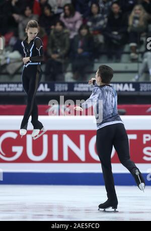 Turin, Italy. 6th Dec, 2019. Daria Pavliuchenko (L)/Denis Khodykin of Russia compete during the pairs free skating at the ISU Grand Prix of Figure Skating Final 2019 in Turin, Italy, Dec. 6, 2019. Credit: Cheng Tingting/Xinhua/Alamy Live News Stock Photo