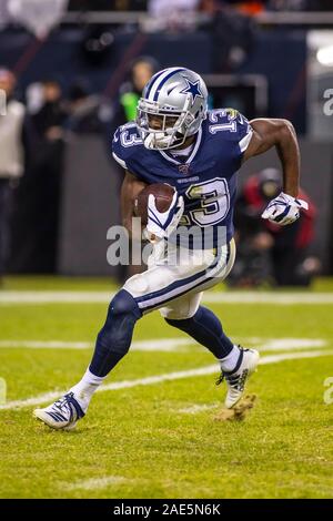 Chicago, Illinois, USA. 05th Dec, 2019. - Cowboys #77 Tyron Smith takes a  break during the NFL Game between the Dallas Cowboys and Chicago Bears at  Soldier Field in Chicago, IL. Photographer: