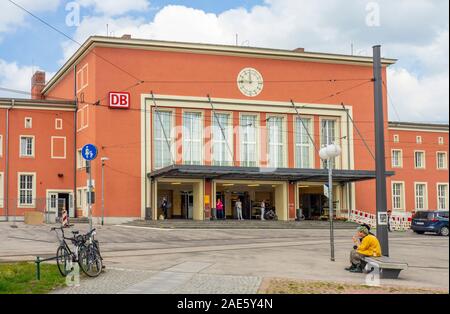Main railway train station of Dessau Saxony-Anhalt Germany Stock Photo