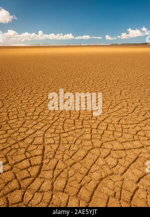 Parched earth in the Grambia region of the Guajira peninsula of northern Colombia. Stock Photo