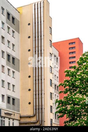 Apartment buildings in Leiterstrasse Altstadt Magdeburg Saxony-Anhalt Germany. Stock Photo