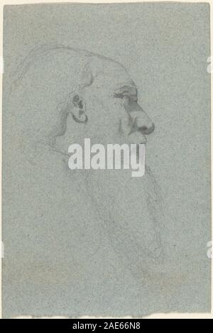 Drawing by Alexandre Bida depicting a bearded man in profile on the ...