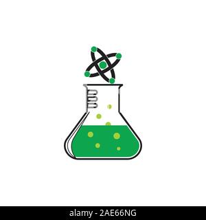 molecule chemical glass symbol logo vector Stock Vector