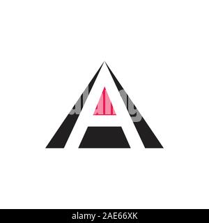 letter a triangle pencil education logo Stock Vector