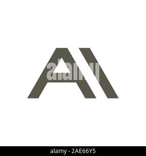 letter a stripes geometric roof logo vector Stock Vector