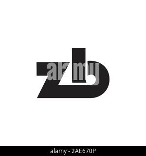 letter zb linked logo vector Stock Vector