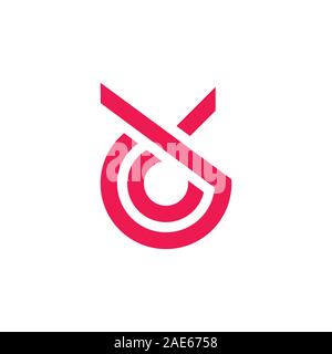 abstract letters yc simple geometric logo vector Stock Vector