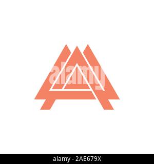letter am triangle geometric logo vector Stock Vector