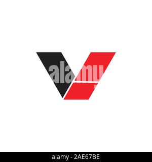 LETTER V SIMPLE GEOMETRIC EXCLAMATION CONCEPT LOGO Stock Vector