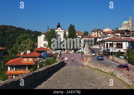 Veliko Tarnovo / Bulgaria - 16 Jul 2015: The vintage street in Veliko Tarnovo in Bulgaria Stock Photo