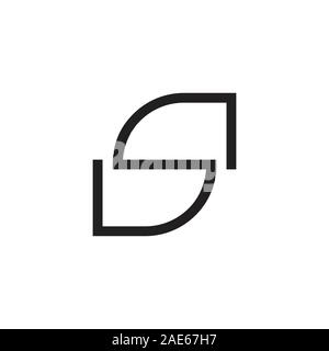 letter s geometric lines unusual logo vector Stock Vector