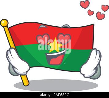 National flag of the Burkina Faso in the shape of a heart and the  inscription I love Burkina Faso. Vector illustration Stock Vector Image &  Art - Alamy