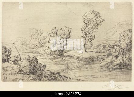 Banks of the Marne (Bord de la Marne) Alphonse Legros, Banks of the Marne (Bord de la Marne) Stock Photo