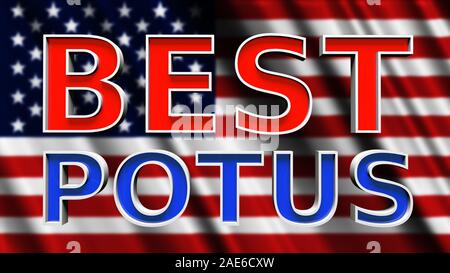 Best Potus USA President 3D Illustration Stock Photo