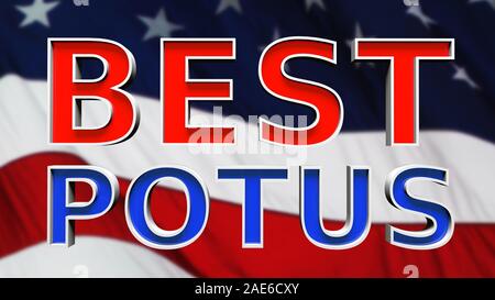 Best Potus USA President 3D Illustration Stock Photo