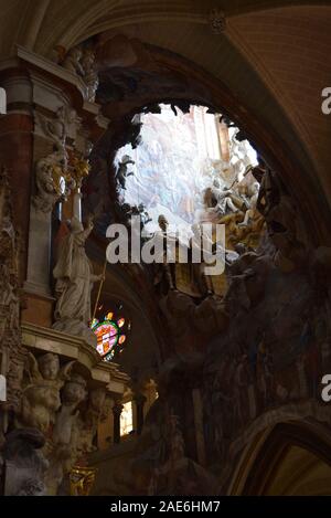 Oculus of the Cathedral of Toledo, Spain. Stock Photo
