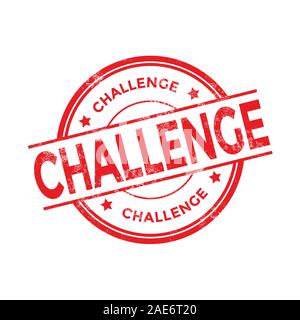 Challenge stamp illustration isolated on white background. Stock Vector