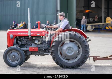 OLD WARDEN, BEDFORDSHIRE, UK ,OCTOBER 6, 2019. Massey Ferguson Limited is an American manufacturer of agricultural equipment Stock Photo
