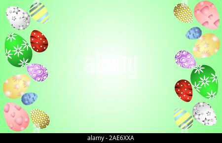 Template of colorful easter eggs vector EPS10. Easter concept. Easter eggs illustration. Copy space. Stock Vector