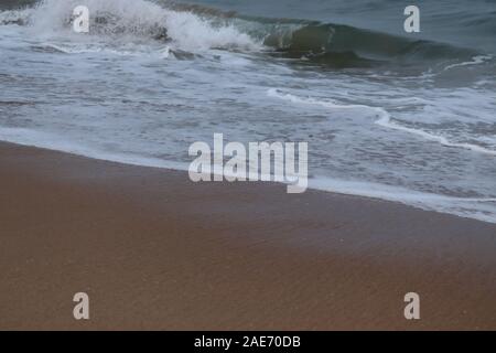 Soft Wave Lapped The Sandy Beach Summer Background Stock Photo