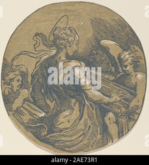 Painting by Antonio da Trento after Parmigianino depicting the Holy ...