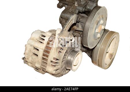 Car generator on white Stock Photo