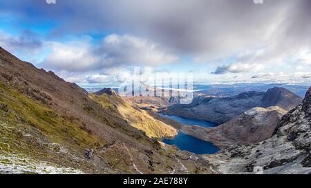 Mount Snowden Via the Llanberis Path Winter Stock Photo