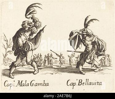 Cap. Mala Gamba and Cap. Bellavita After Jacques Callot, Cap Mala Gamba and Cap Bellavita Stock Photo