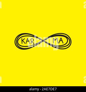 karma lettering, karma print, vector graphic design Stock Vector