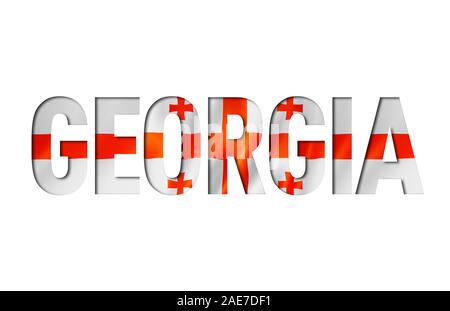 georgian flag text font. georgia symbol background Stock Photo
