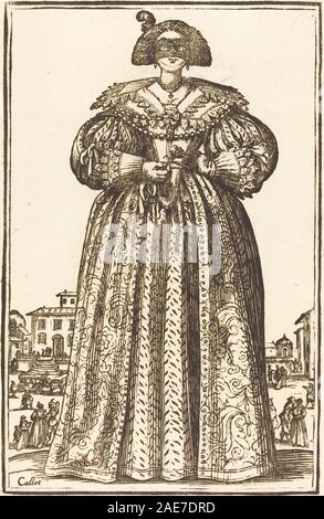 Masked Noble Woman After Jacques Callot, Masked Noble Woman Stock Photo