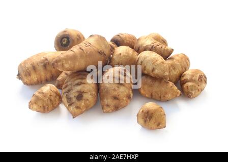 Chervil Bulbs Isolated On White Stock Photo