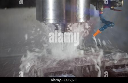 CNC carbide cutting tool for crankshaft, Industrial manufacturing Stock Photo