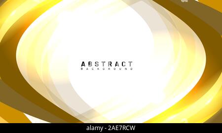 abstract vector background. golden waves overlap with light. design technology Stock Vector