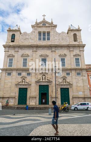 Salvador, Brazil - Circa September 2019: Cathedral Basilica of Salvador, 16th century catholic church at Terreiro de Jesus Square Stock Photo