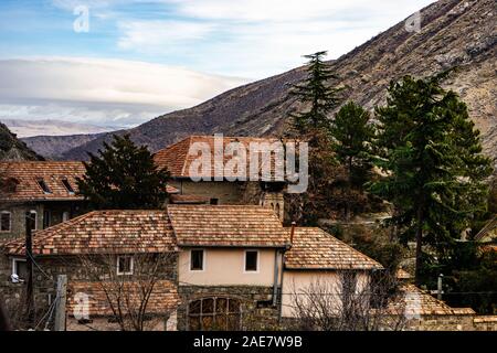 04 DECEMBER 2019: Famous Ateni village  close to Gori in  Shila Kartli region, Georgia, Stock Photo