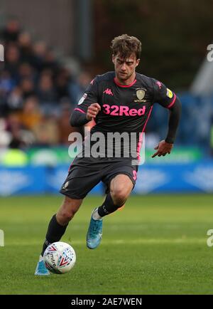 Huddersfield, Yorkshire, UK.  7th December 2019; The John Smiths Stadium, Huddersfield, Yorkshire, England; English Championship Football, Huddersfield Town versus Leeds United; Patrick Bamford of Leeds United runs forward with the ball as Leeds press for a second goal - Strictly Editorial Use Only. No use with unauthorized audio, video, data, fixture lists, club/league logos or 'live' services. Online in-match use limited to 120 images, no video emulation. No use in betting, games or single club/league/player publications Stock Photo