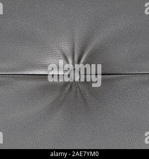Quilted soft leather black panel witch button. 3d rendering Stock Photo
