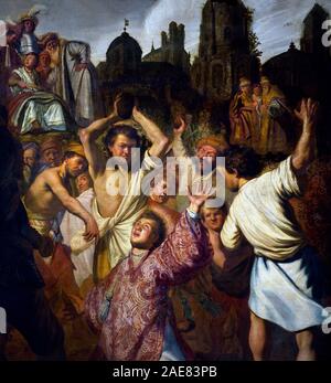 The Stoning of St Stephen 1625 Rembrandt Harmenszoon van Rijn 1606–1669 Dutch, The Netherlands, Holland, Stock Photo