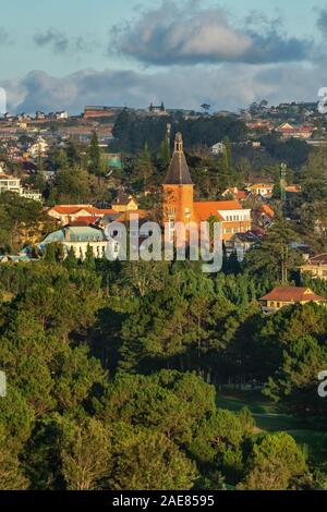 Pedagogical College Dalat or Lycee Yersin School in Dalat, Vietnam. The school was founded in Dalat to educate the children of French colonialists Stock Photo