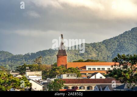 Pedagogical College Dalat or Lycee Yersin School in Dalat, Vietnam. The school was founded in Dalat to educate the children of French colonialists Stock Photo