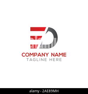 Initial ED Letter Linked Logo. Creative Letter ED Modern Business Logo Vector Template. Initial ED Logo Template Design Stock Vector