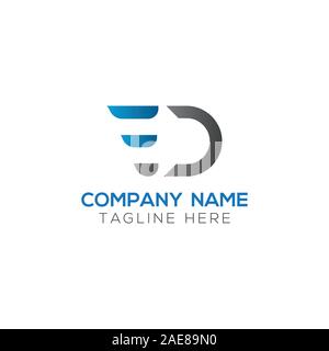 Initial ED Letter Linked Logo. Creative Letter ED Modern Business Logo Vector Template. Initial ED Logo Template Design Stock Vector