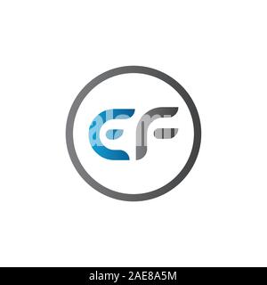 Initial EF Letter Linked Logo. Creative Letter EF Modern Business Logo Vector Template. Initial EF Logo Template Design Stock Vector
